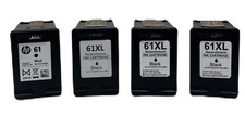 Lot Of 4 Virgin Empty Original HP 61 61XL Black Ink Cartridges