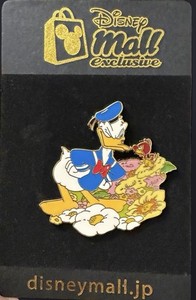 Disney Pin Japan Disney Mall Donald Duck Bee & Flowers Pin LE 250 HTF