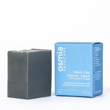 Osmia Skincare - Natural Black Clay Facial Soap Bar | Dead Sea Mud, Jojoba Oil,