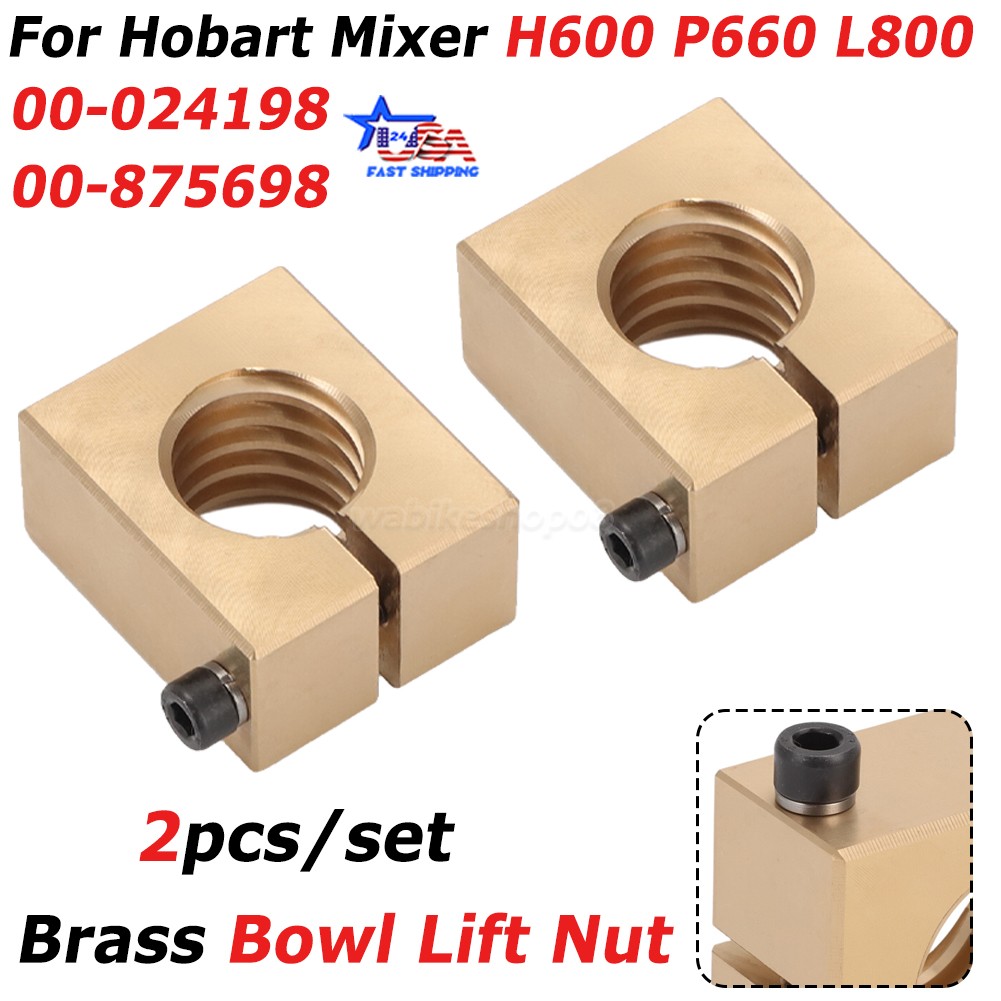 2pcs Bowl Lift Nut For Hobart Mixer H600; P660; L800 Part # 00-024198, 00-875698