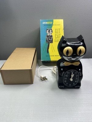 Kit Cat Klock Vintage Original Clock Metal Back D8, No Tail w/Box Works!
