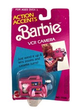 Mattel 1986 Barbie Action Accents Wind Up VCR Camera Brand New NRFP