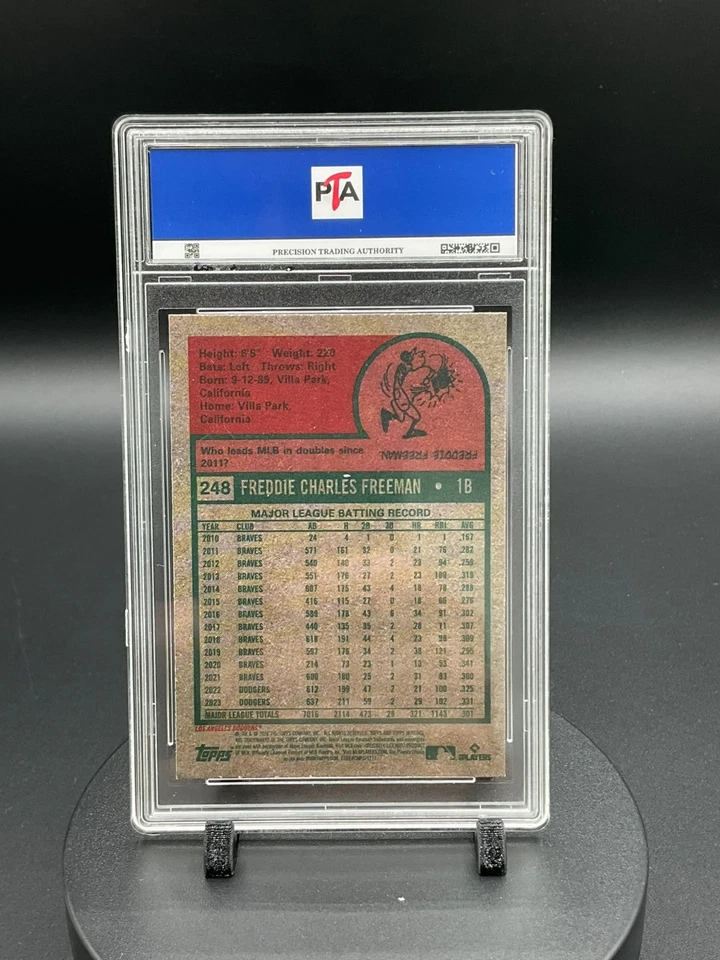 2024 Topps Heritage #248 Freddie Freeman, Los Angeles Dodgers GEMA COMO NUEVA PTA 10 🔥 Foto 2 de 2