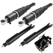 5PCS Front Rear Air Suspension Shocks Air Compressor For Cadillac Chevrolet GMC