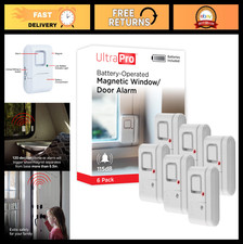 DIY Home Security Window & Door Alarm 6 Pack - Wireless Burglar Alert, Easy Inst