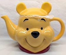 Disney Winnie the Pooh Hand Painted Ceramic Tea Pot / Cookie Jar - New