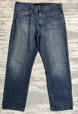 Calvin Klein Relaxed Straight Easy Fit Men's Jeans 34x30 Measured Faded Thighs