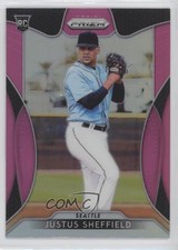 2019 Panini Prizm Pink Prizm Justus Sheffield #7 Rookie RC 03rx