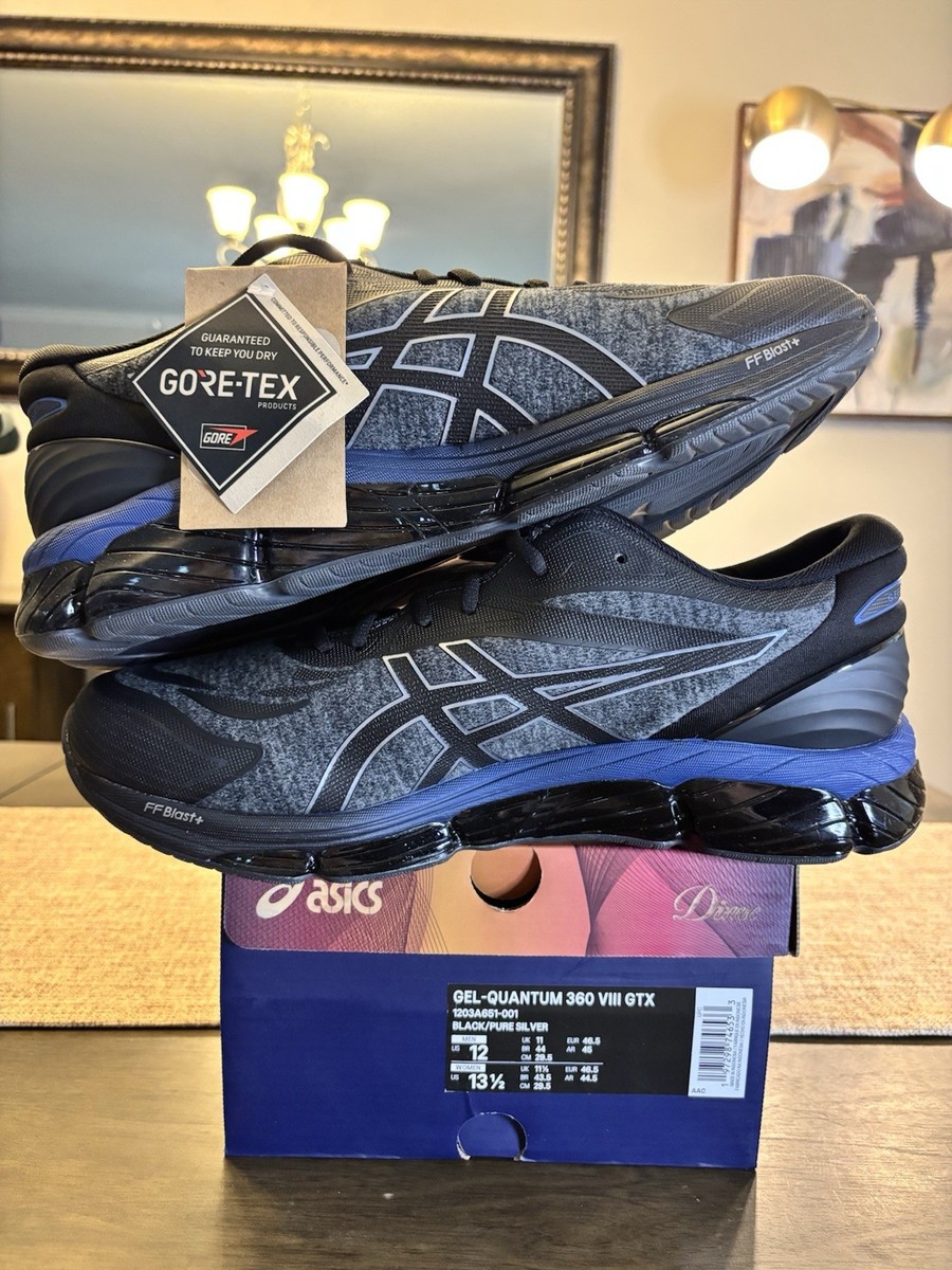 ASICS X DIME GEL QUANTUM 360 SZ 12 VIII GTX BLACK RUNNING SHOE