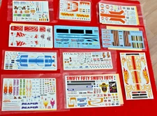 ++ 11 ++ BEAUTIFUL CLASSIC LARGE SETS OF DECALS GREAT QUALITY AND BRITE NEW 1/25
