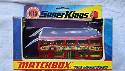 Matchbox Super Kings K-15 The Londoner Doppeldeckerbus rot 1973 OVP