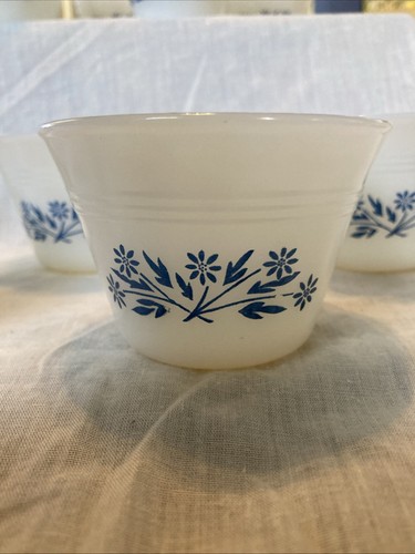 Dynaware Pyr-O-Rey Kornblumenblau Schale Pudding Tassen Milchglas Auflaufförmchen Set 10 - Bild 5 von 24