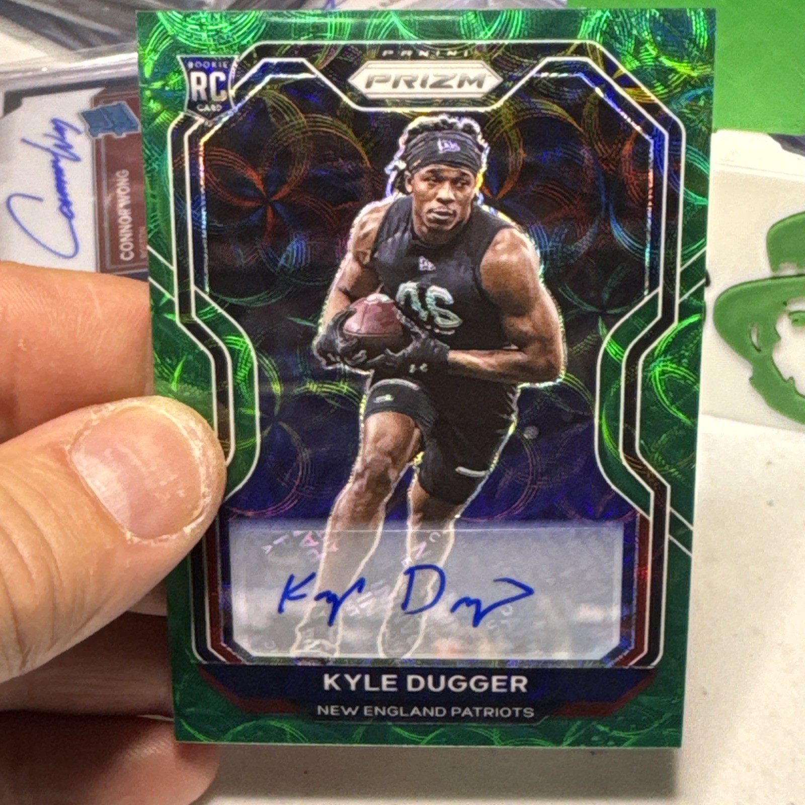 2020 Panini Prizm Green Scope /75 Kyle Dugger #368 Rookie Auto RC