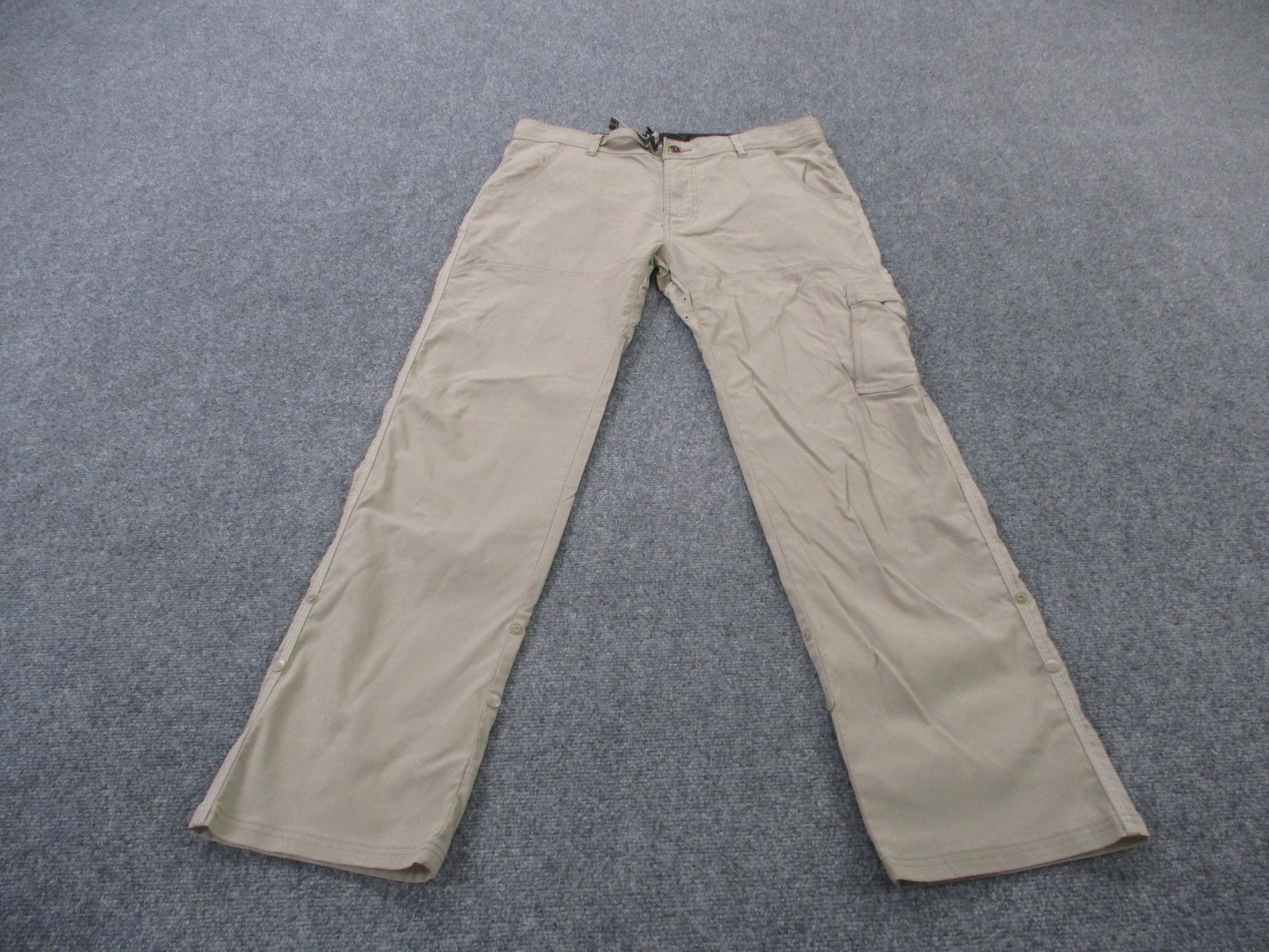 PrAna Pants Mens 35 X 32 Beige Cargo Belted Performance Golf Stretch Casual