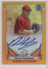 2014 Bowman Prospect Chrome Gold Refractor 17/50 David Holmberg Auto 0t4