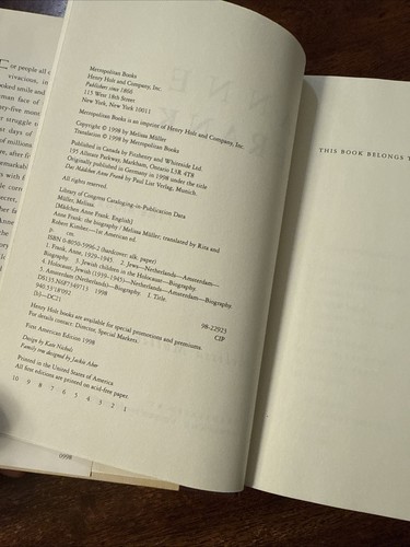Anne Frank Die Biographie 1. Auflage HC 1998 - Bild 6 von 8