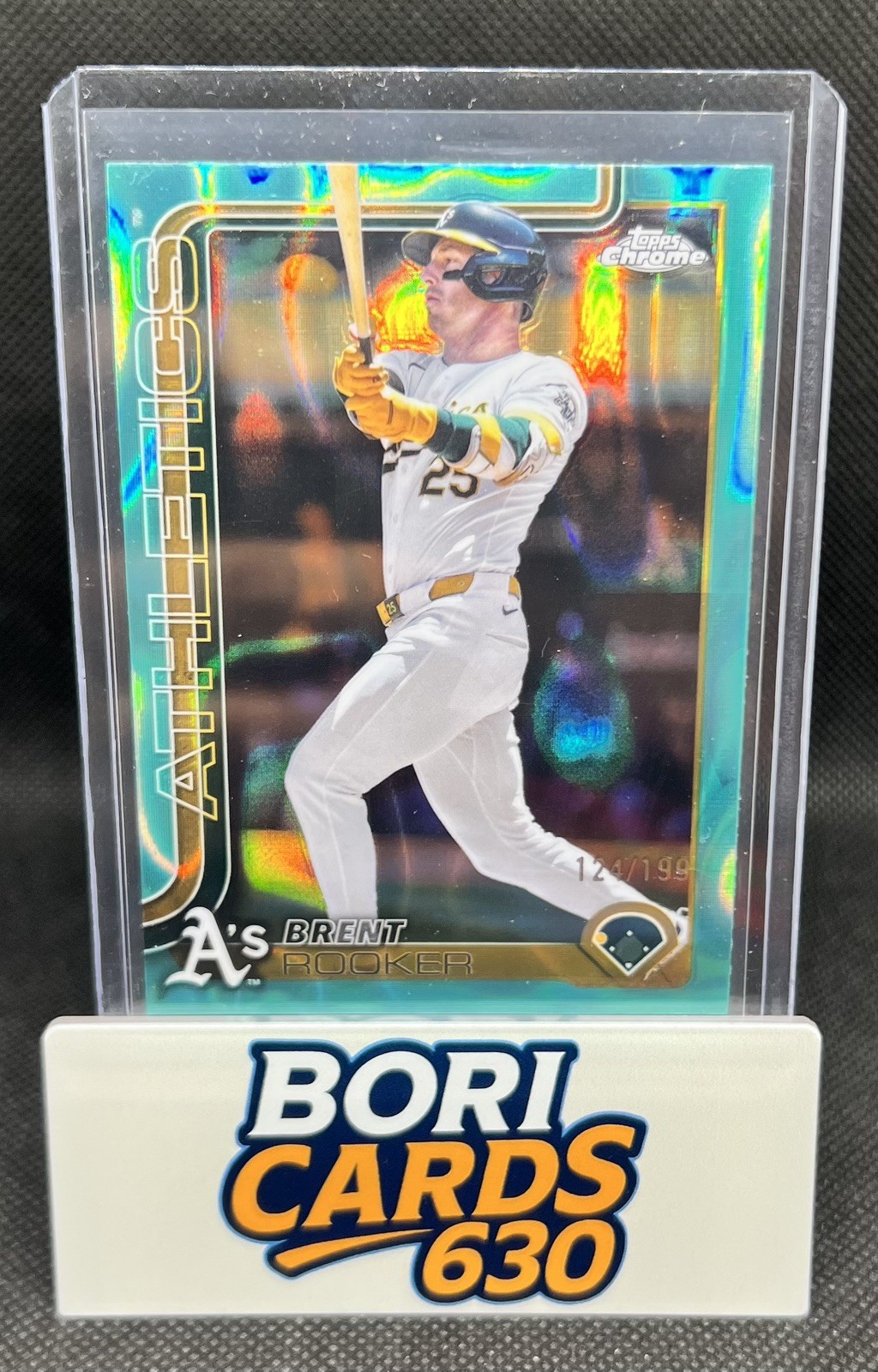 2025 Topps Chrome - Brent Rooker #54 Aqua Raywave Refractor /199