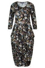 SAHARA “Scribble Spot” Bubble Dress. Size Medium. Multicoloured. Midi Length.