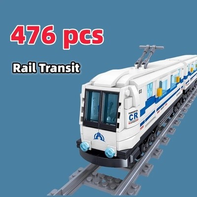 476 Teile Technische Eisenbahn Transport Gleis Zug Bausteine Stadt MOC Sub