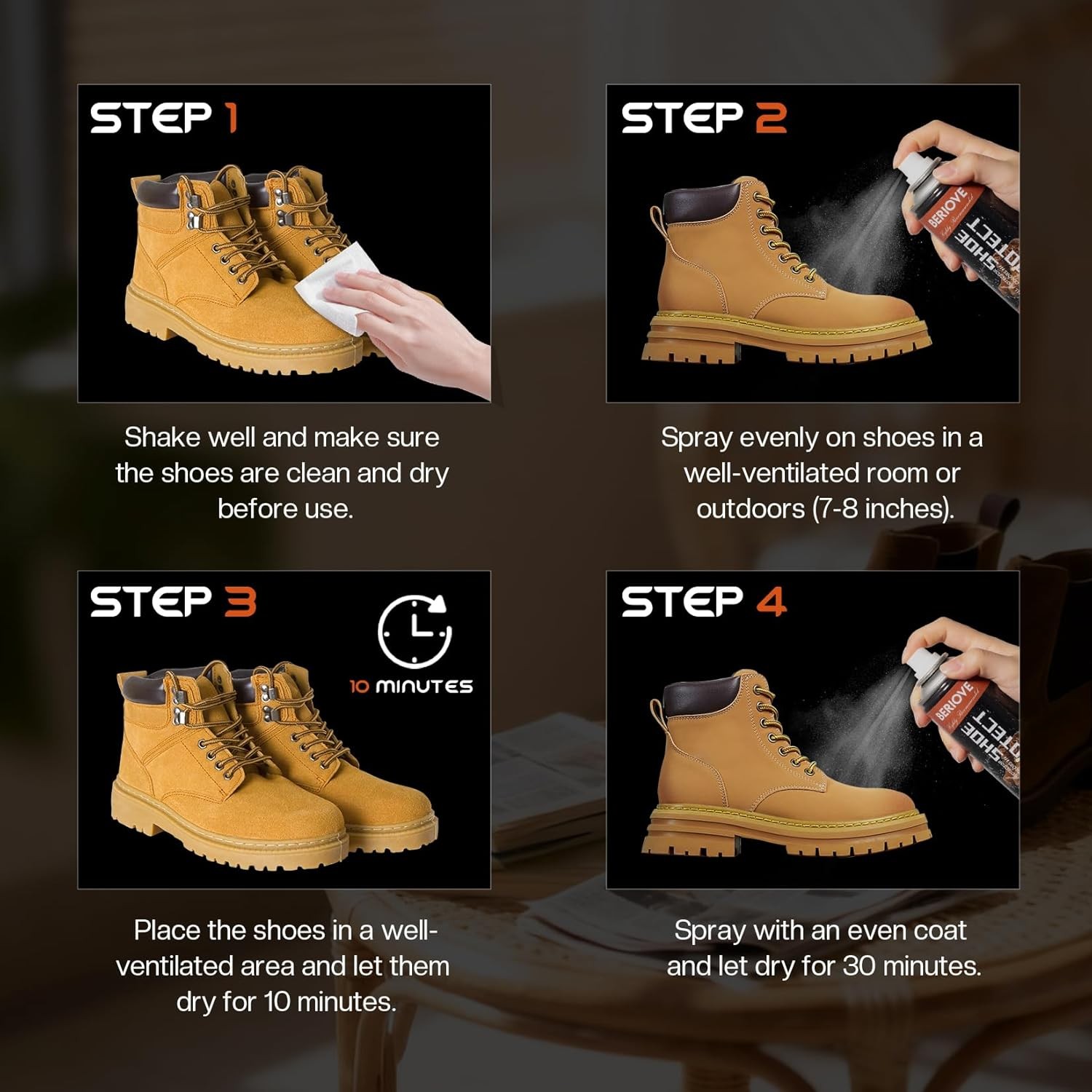 Protect Shoe Protector Spray - Rain & Stain Water Repellent - White 