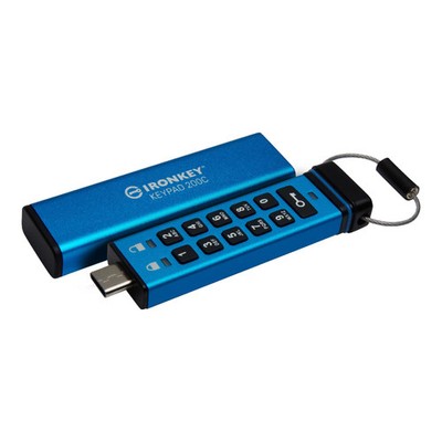 Kingston IronKey Keypad 200 Verschlüsselter USB-Stick 32GB USB 3.2 Gen1 Typ C
