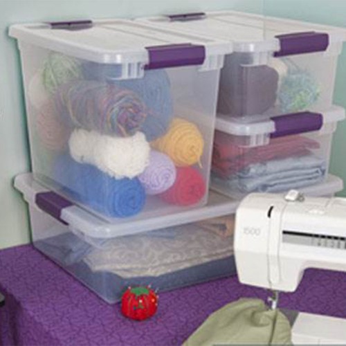 Sterilite 66 Quart Latch Lid Tote, 6 Pack, and 27 Quart Latch Lid Tote, 6 Pack - Picture 10 of 11