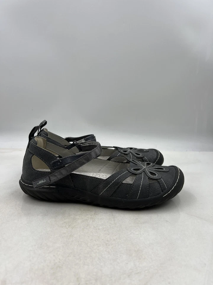 Zapatos JBU Magnolia para mujer talla 8,5 negro gris Mary Jane correa recortada JZMGN350 Foto 4 de 4