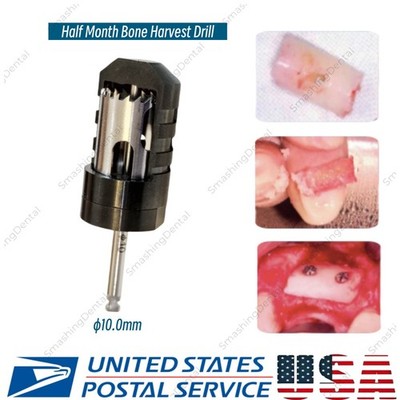 US Dental SLT Half Moon Harvest Drill Semilunar Technique Bon Augmentation 10mm