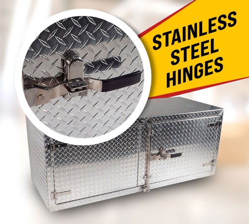 24"x24"x60" Aluminum Heavy Duty Underbody Tool Box w/ Paddle Lock for Trailer - Picture 5 of 8