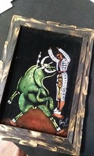 Signed Vintage 1970 'S Mexican Painting  Art Tijuana Mexico
