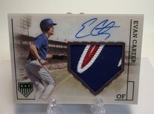 2023 Chronicles America’s Pastime Material Sig-Auto Green Evan Carter 3/5 #PMSEC