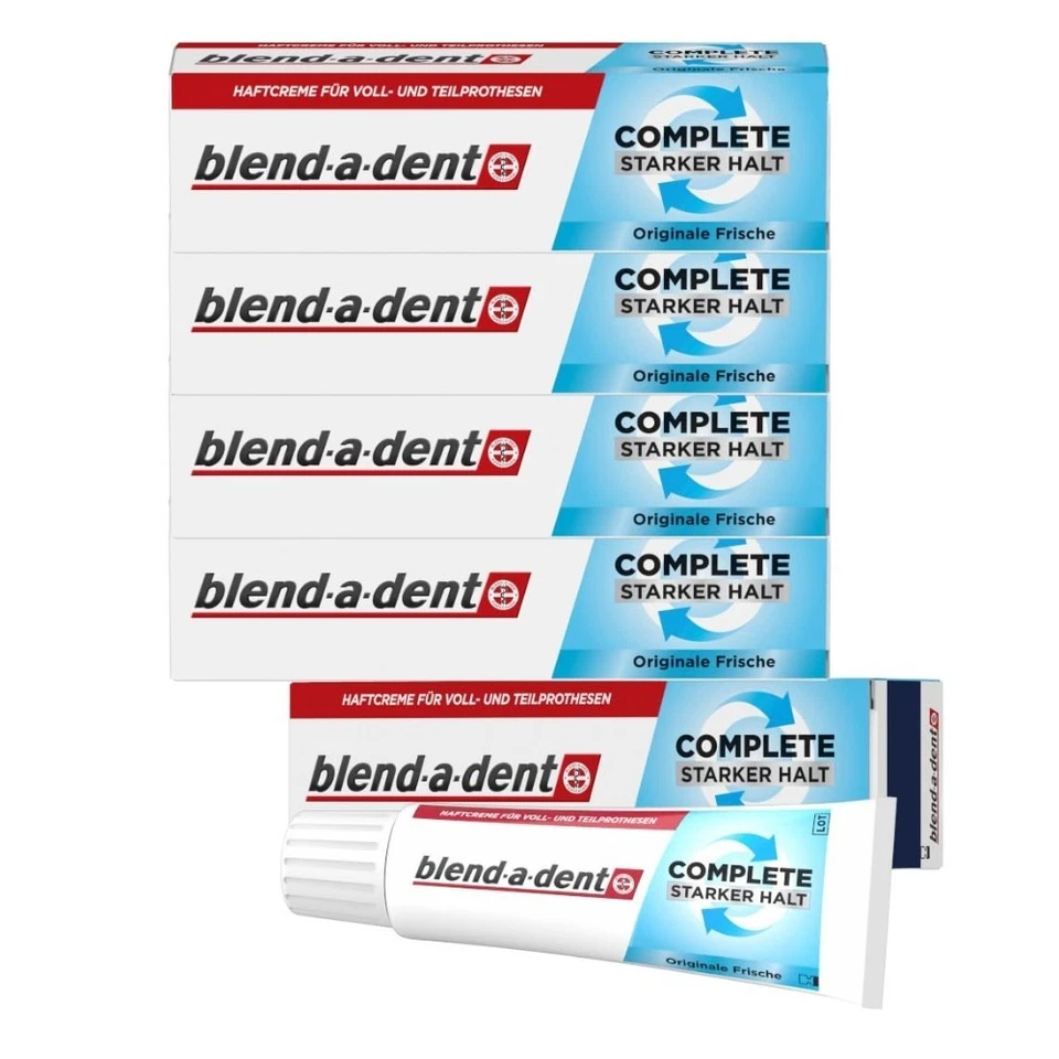 blend-a-dent 5 x 47g Super Haftcreme Extra Stark Original