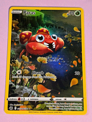 The Pokémon Company Paras GG32/GG70 Crown Zenith Galarian Gallery Holo UR ENG