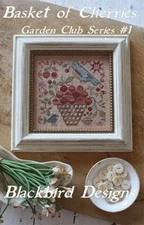 Basket of Cherries by Blackbird Designs cross stitch pattern