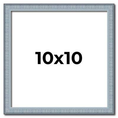 10x10 Frame Blue Scuffed Farm Board Solid Wood Picture Frame Width 0.75 Inches |