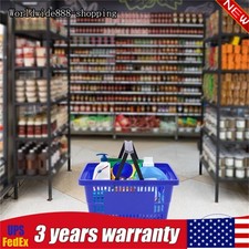 12x Shopping Baskets With Handles Retail Store Supermarket Baskets Stackable NEW