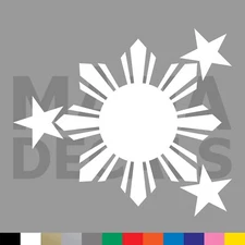 Philippines Sun and Stars Vinyl Die Cut Decal Sticker - Filipino Flag Star