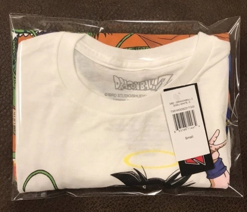 NUEVA Camisa Oficial GE Dragon Ball Z Dbz Saiyan Goku Hombres Camisa Shenron Talla Pequeña Foto 4 de 4