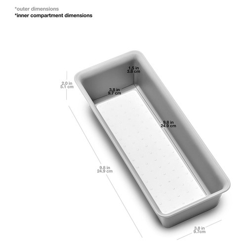 Madesmart Drawer Organizer 10" Tray, Nonslip Modular Storage Organizer Bin - 第 7/7 張圖片