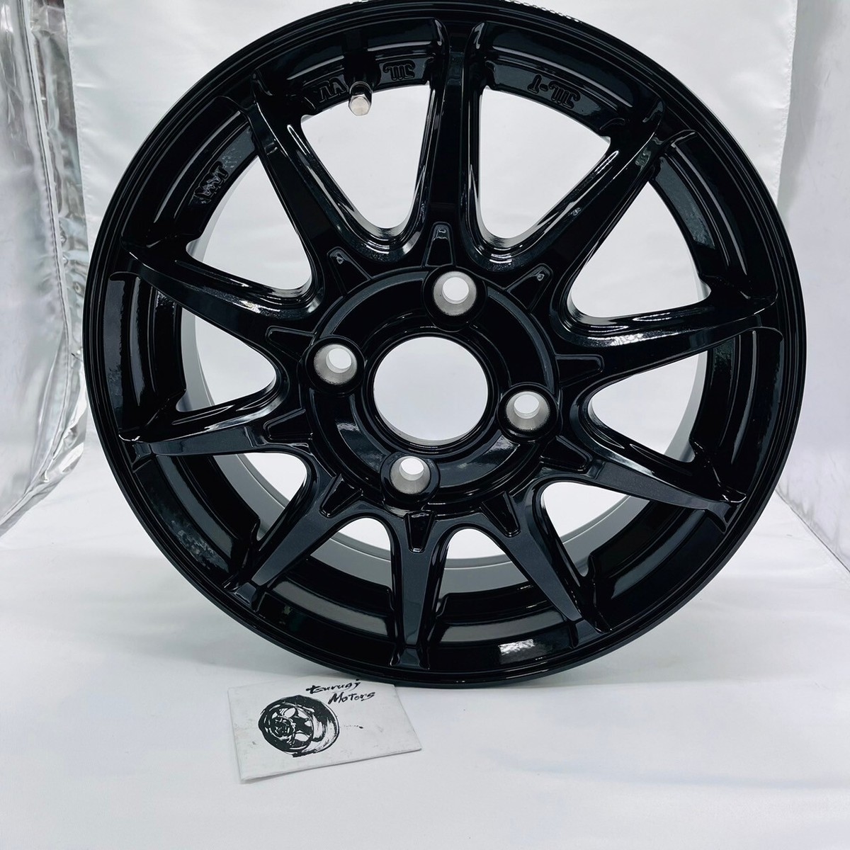 G.SPEED G05 14x4.5 +45 4x100 MBK Black Light Track Rims Kei