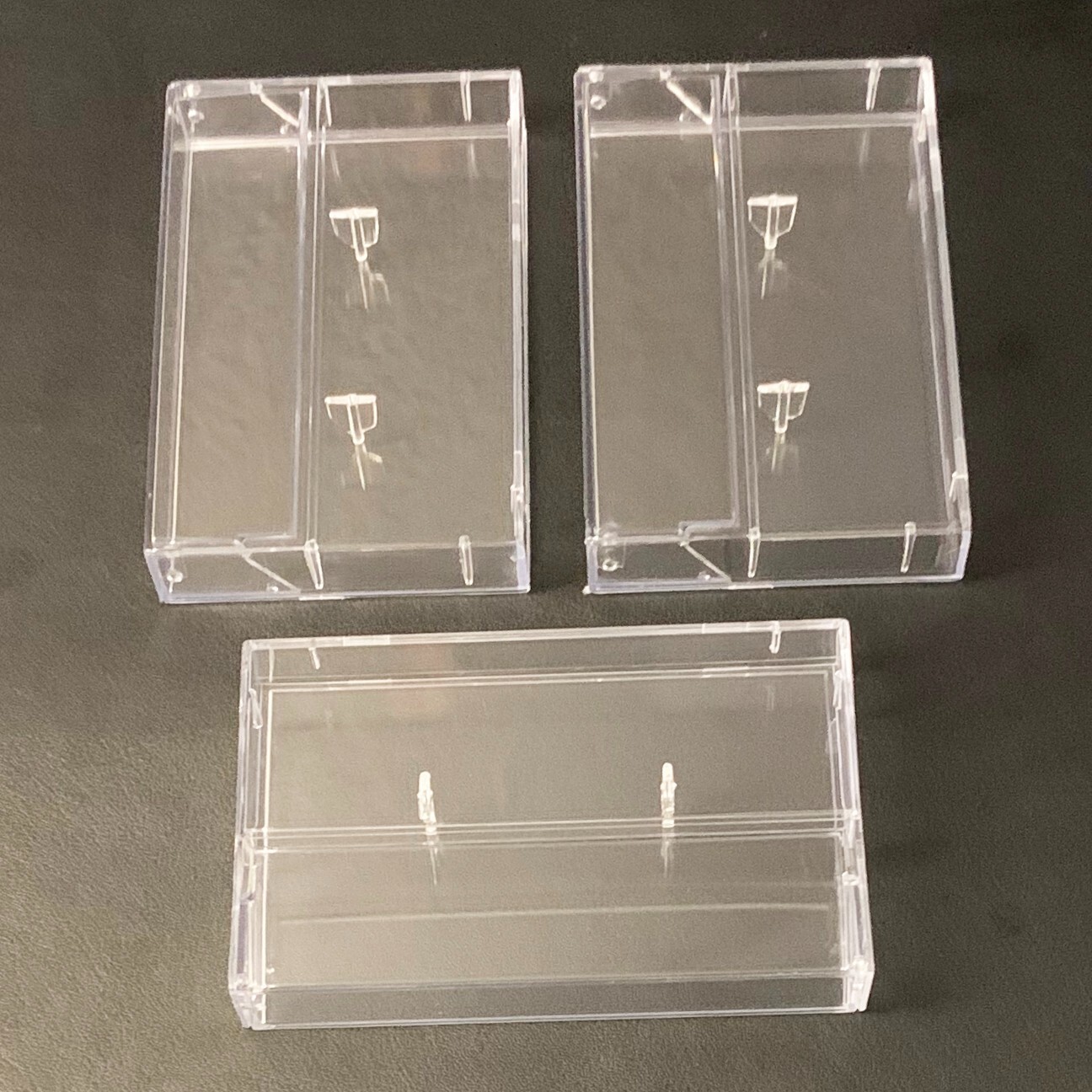 (3) Lot Music Cassette Tape Cases Clear Jewel Replacement Box Audio