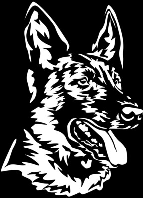 HOLLANDSE HERDER Aufkleber - Autoaufkleber sticker - Hollandse Herder Kopf #13-W