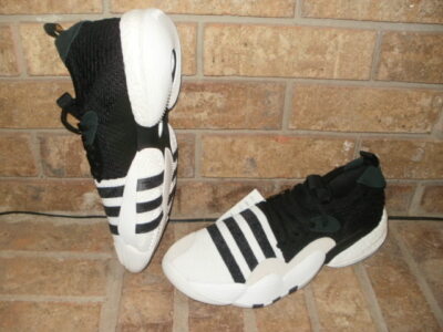 New Adidas H06A77 Trae Young Basketball Shoe Boost /Black-White MSRP  $100