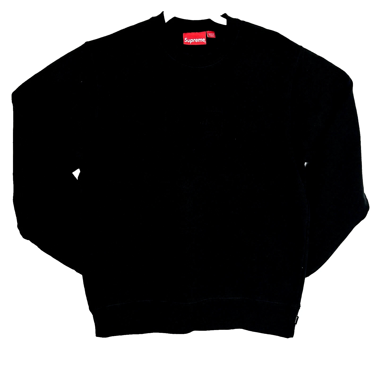 Sweat col rond Supreme logo découpé noir homme moyen SS20 Hype streetwear