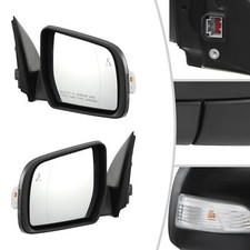 Black Power Heated Mirrors For 2019-2023 Ford Ranger Power Fold w/BSM Left+Right