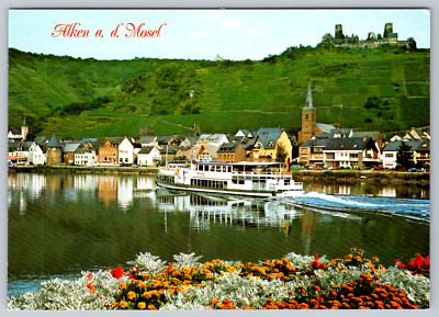 Alken a.d. Mosel Burg Thurant Scenic View Germany Postcard