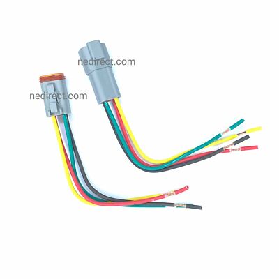 14 AWG Deutsch 4 Pin Waterproof Connector 6" Wire Kit