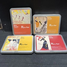 4x Mini Puzzle 54 Pcs, Hautrec, Currier Museum, Henri De Toulouse-Lautree