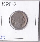 1929-D Buffalo Nickel Acid Dated L7