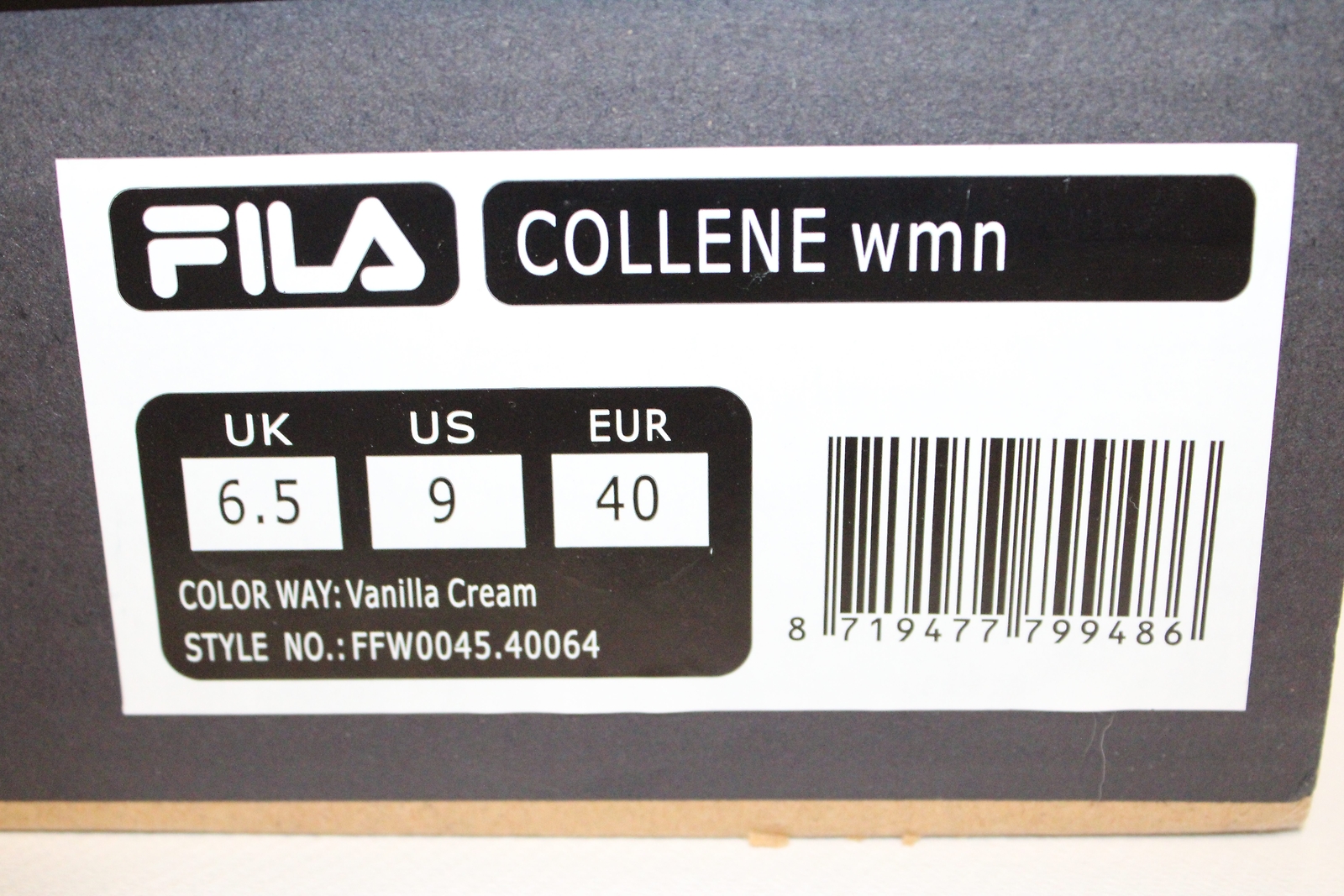 Fila Low Collene sneaker donna vanilla cream EU taglia 40 nuove fattura IVA